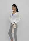 Naring See-through Round Neck Cardigan