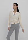 Naring See-through Round Neck Cardigan
