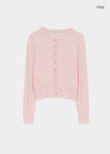 Naring See-through Round Neck Cardigan