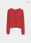 Naring See-through Round Neck Cardigan