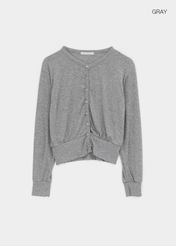 Naring See-through Round Neck Cardigan
