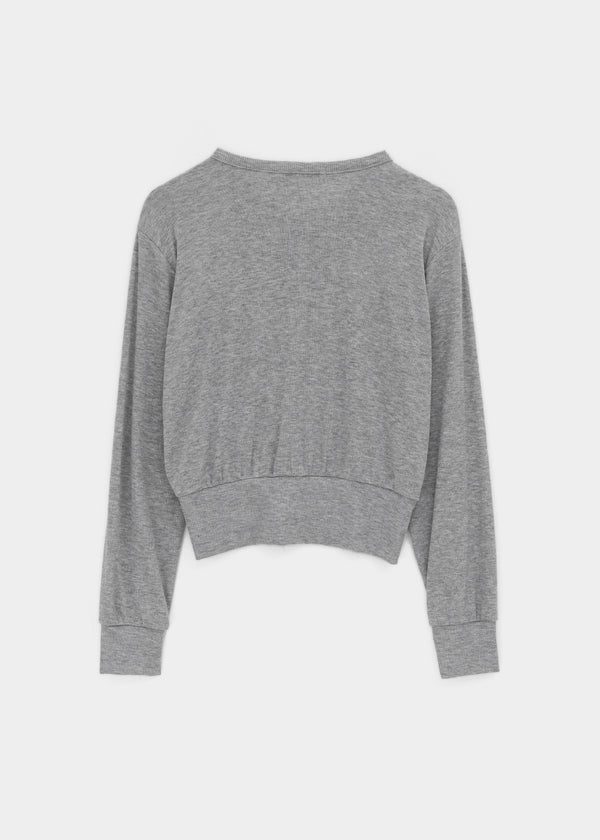 Naring See-through Round Neck Cardigan