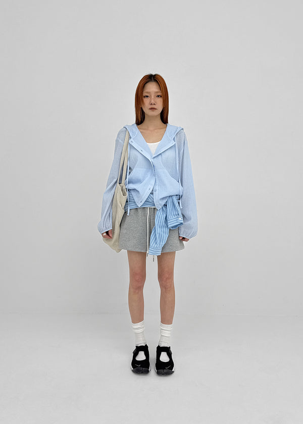 Libeno U-neck Long Sleeveless Top