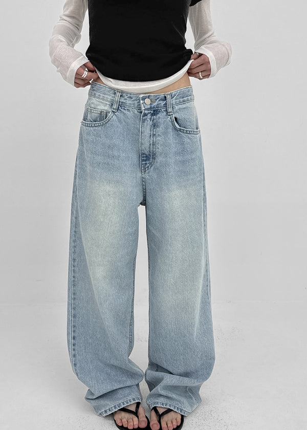 Nader Washed Wide Denim Pants