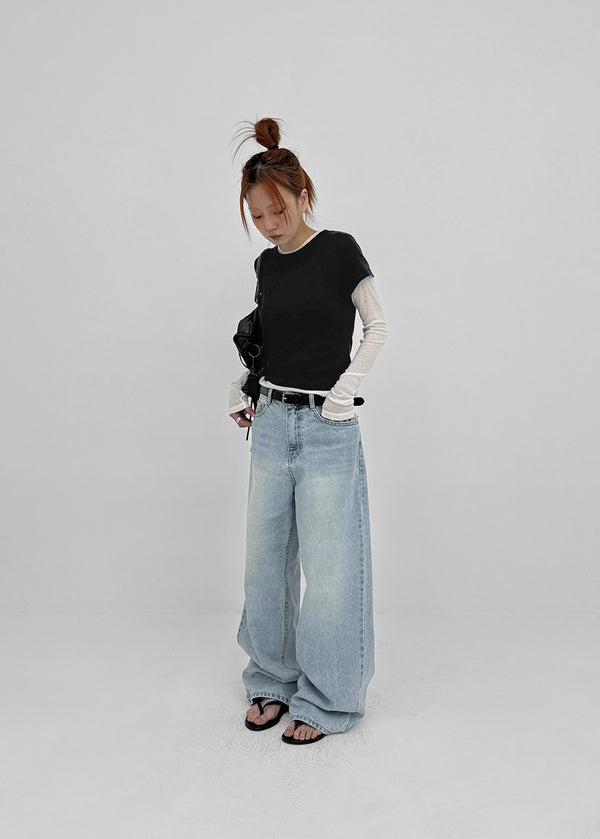 Nader Washed Wide Denim Pants