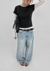 Nader Washed Wide Denim Pants