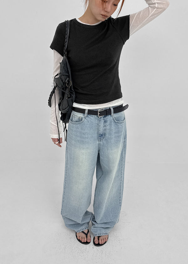 Nader Washed Wide Denim Pants