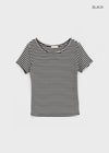 Pao Striped Round Short Sleeve Tee