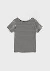 Pao Striped Round Short Sleeve Tee