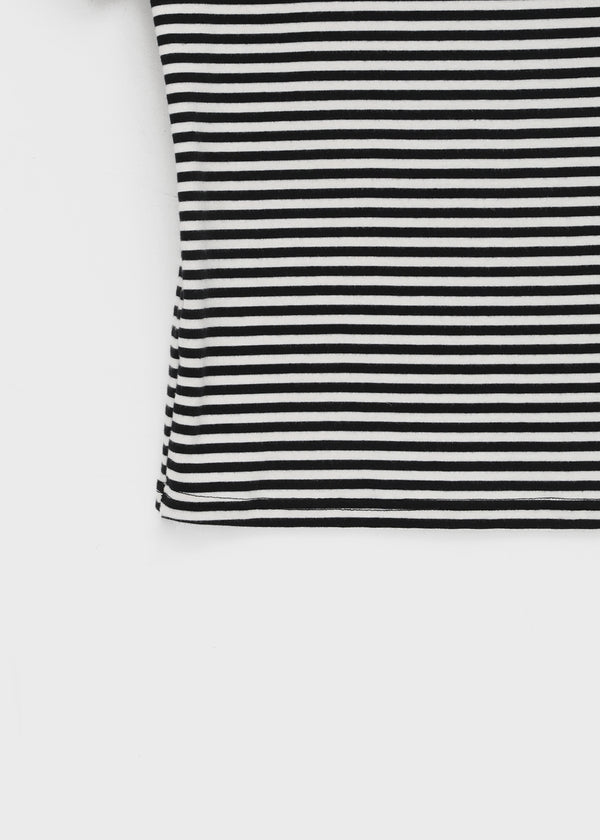 Pao Striped Round Short Sleeve Tee