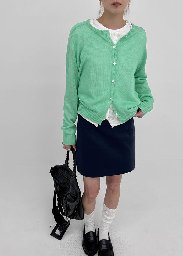 Penu Round Summer Knit Cardigan