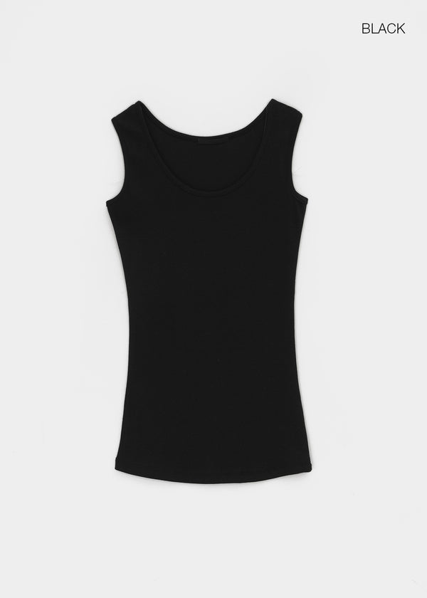 Libeno U-neck Long Sleeveless Top