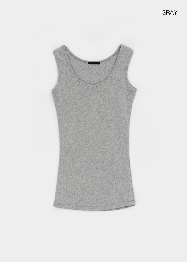 Libeno U-neck Long Sleeveless Top