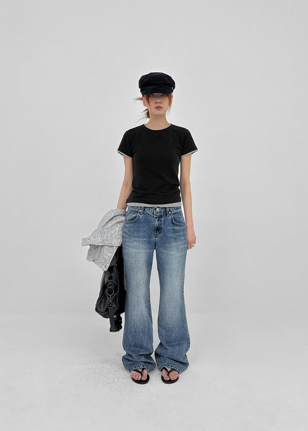 Lumiere Wide Bootcut Denim Pants