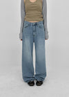 Polto Semi-wide Straight Denim Pants