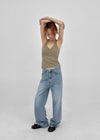 Polto Semi-wide Straight Denim Pants