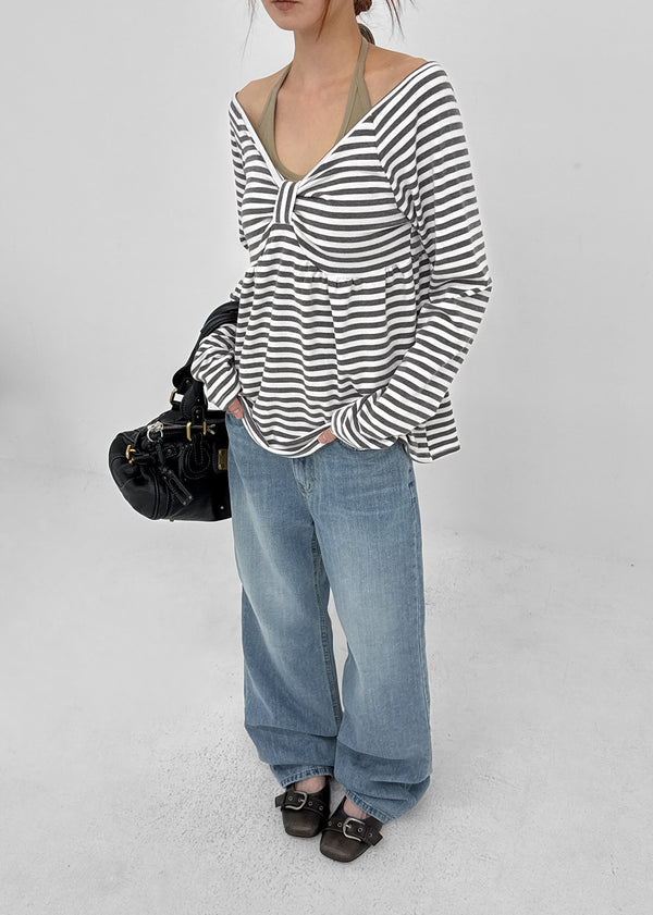 Polto Semi-wide Straight Denim Pants