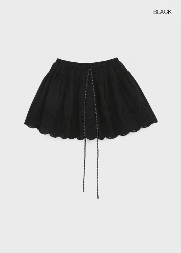 Safen Punched Cancan Mini Skirt Pants
