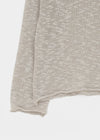 Canang Cutout Loose Fit Boat Neck Summer Long Sleeve Knit