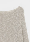 Canang Cutout Loose Fit Boat Neck Summer Long Sleeve Knit