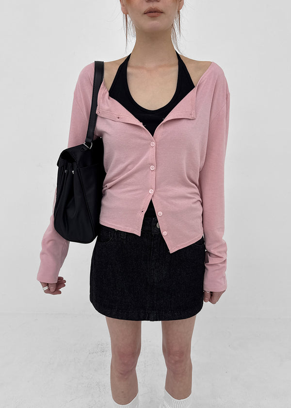 Stanette Button Round Cardigan