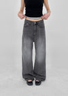 Polto Semi-wide Straight Denim Pants