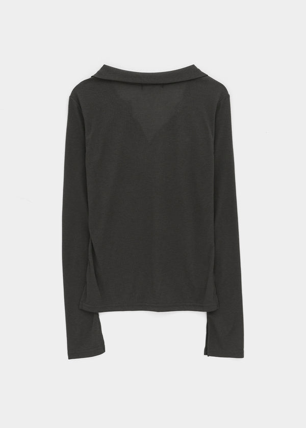 Beniron Slim Collared Long Sleeve Tee