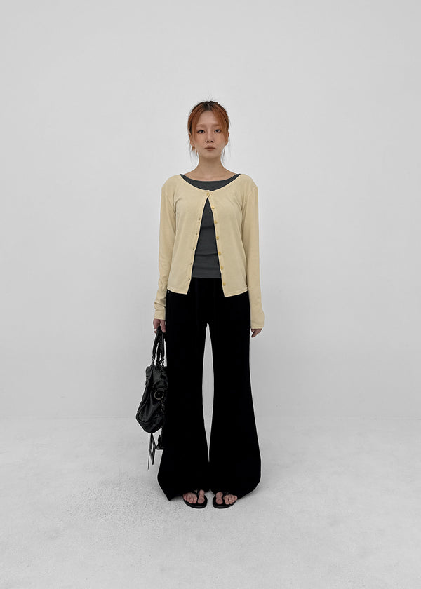 Dayron Low-waist Back Pocket Bootcut Elastic Pants