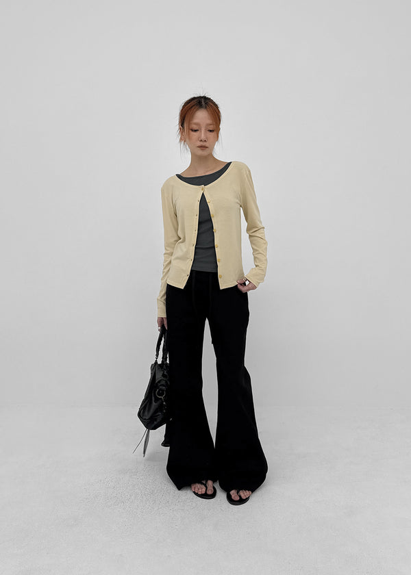 Dayron Low-waist Back Pocket Bootcut Elastic Pants