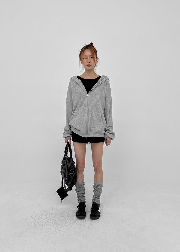 (UNISEX) Prote Waffle Two-way Zip-up Hoodie