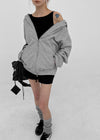 (UNISEX) Prote Waffle Two-way Zip-up Hoodie