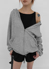 (UNISEX) Prote Waffle Two-way Zip-up Hoodie