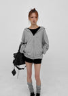 (UNISEX) Prote Waffle Two-way Zip-up Hoodie