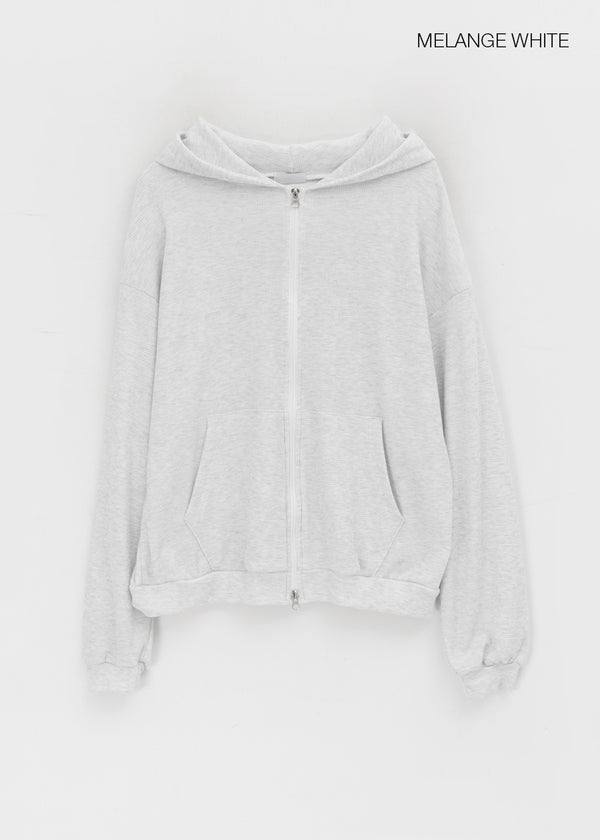 (UNISEX) Prote Waffle Two-way Zip-up Hoodie