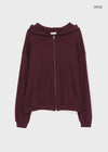 (UNISEX) Prote Waffle Two-way Zip-up Hoodie
