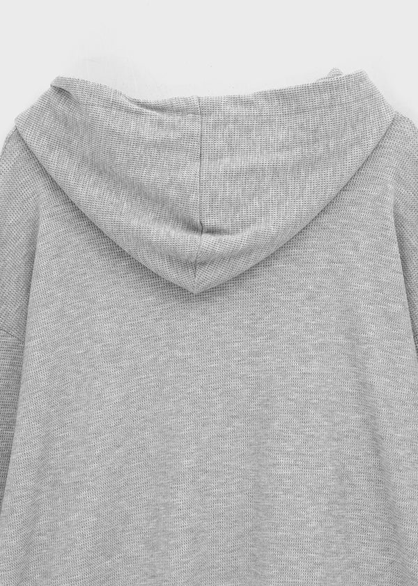 (UNISEX) Prote Waffle Two-way Zip-up Hoodie