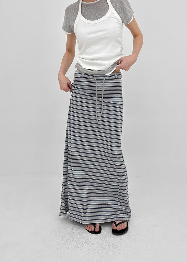 Kiar Striped Long Skirt