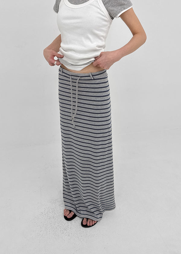 Kiar Striped Long Skirt