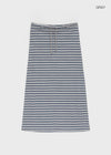 Kiar Striped Long Skirt