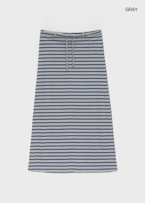 Kiar Striped Long Skirt
