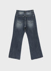 Colnat Diagonal Cut Wide Bootcut Denim Pants