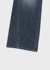 Colnat Diagonal Cut Wide Bootcut Denim Pants