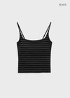 Finerty Stripe Square Neck Sleeveless (Built-in Cap)