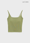 Finerty Stripe Square Neck Sleeveless (Built-in Cap)