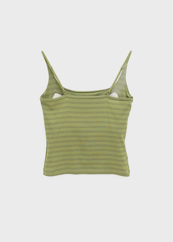 Finerty Stripe Square Neck Sleeveless (Built-in Cap)