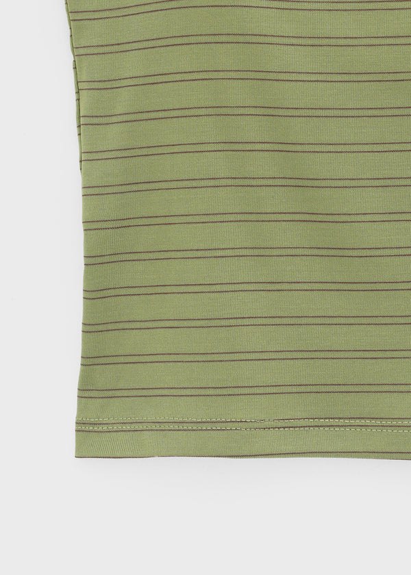 Finerty Stripe Square Neck Sleeveless (Built-in Cap)