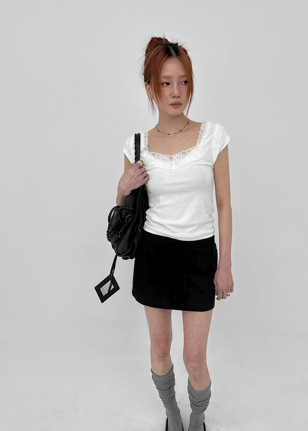 Rickyah Lace Cap Sleeve Short-sleeve Tee