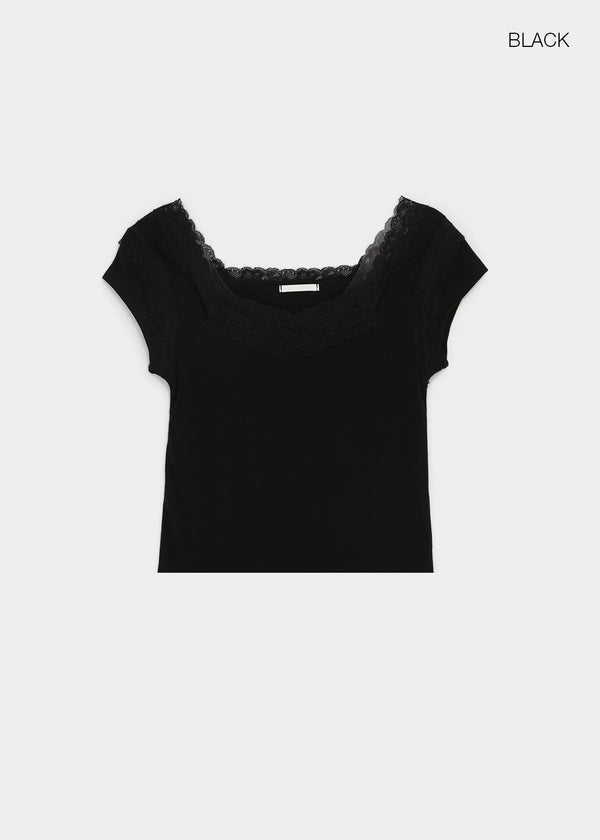 Rickyah Lace Cap Sleeve Short-sleeve Tee