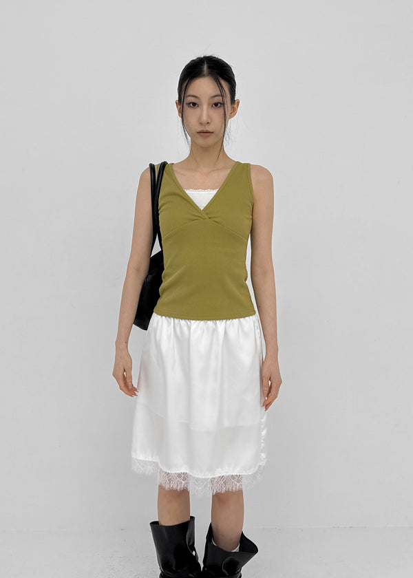 Forete V-neck Wrap Sleeveless Top