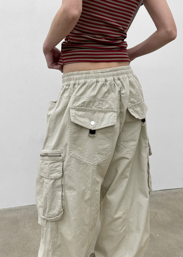 (UNISEX) Hitchler Washed Wide Cargo Pants